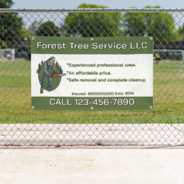 Lona Customize Tree Service Man With Chainsaw Business