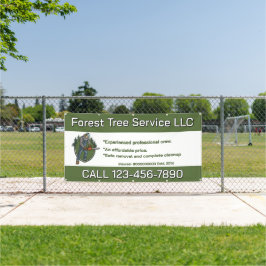 Lona Customize Tree Service Man With Chainsaw Business