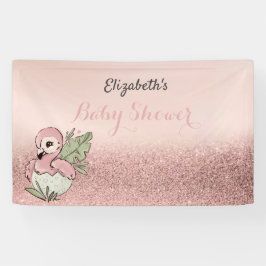 Lona Cute Baby Flamingo Rose Gold Glitter 