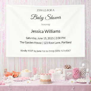 Lona Cute Boho Baby Shower Género neutro, Personalizabl