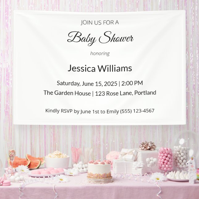 Lona Cute Boho Baby Shower Género neutro, Personalizabl (Fiesta)