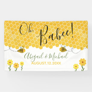 Lona Cute Bumblebees Género Neutral Bee Baby Shower