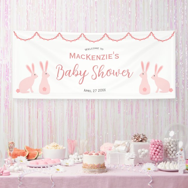 Lona Cute Bunny Rabbit Baby Shower (Fiesta)