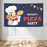 Lona Cute Chef Kids Pizza Birthday Party<br><div class="desc">Banner para una fiesta con el tema de la pizza. Personalizar con el nombre de su hijo.</div>