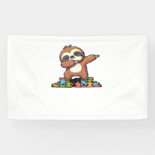 Lona Cute Dabbing Slots Autism Awareness Niños autistas