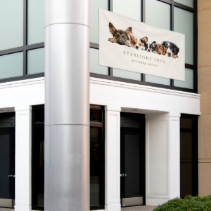 Lona Cute Dogs Grooming Service Card