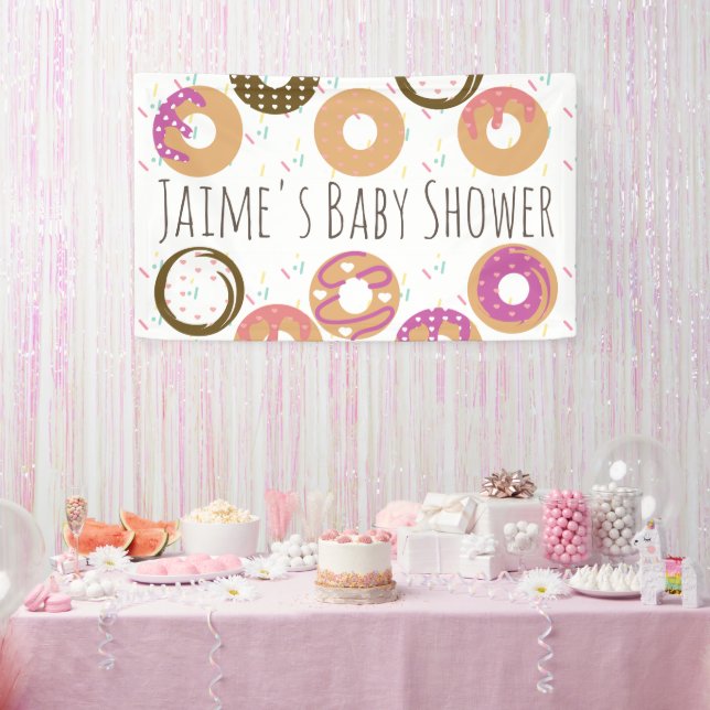 Lona Cute Donuts Sprinkles Baby Shower (Fiesta)