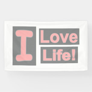 Lona Cute Expression Design "Love Life". ¡Hazte con una