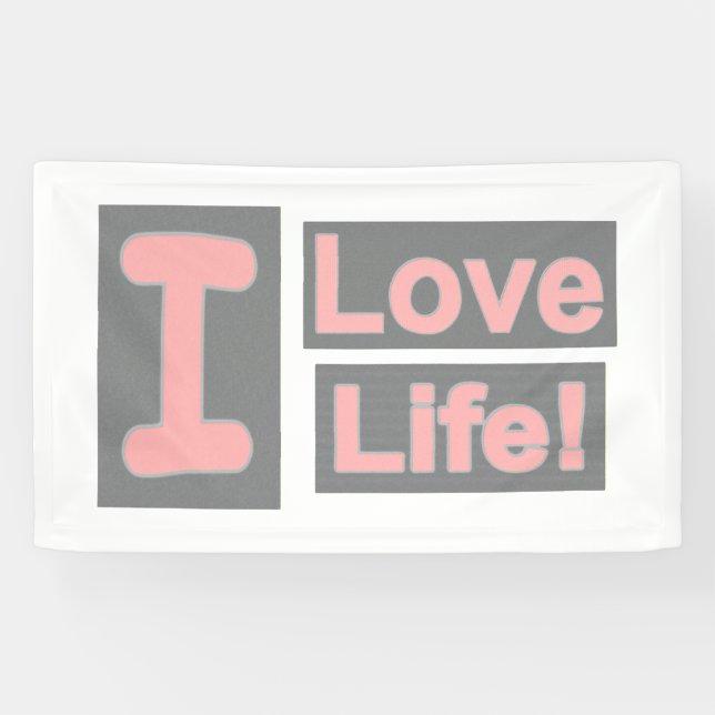 Lona Cute Expression Design "Love Life". ¡Hazte con una (Horizontal)