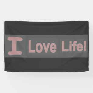 Lona Cute Expression Design "Love Life". ¡Hazte con una