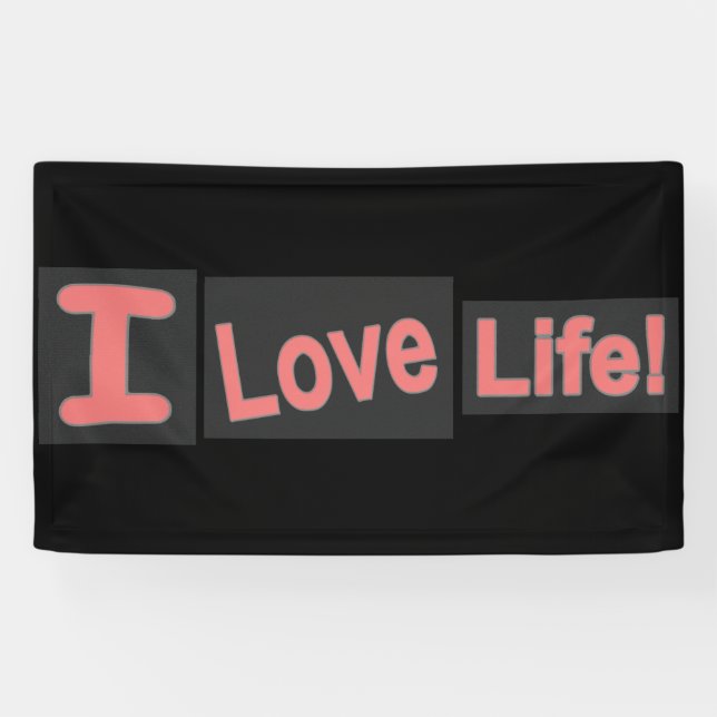 Lona Cute Expression Design "Love Life". ¡Hazte con una (Horizontal)