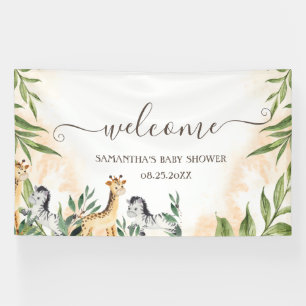 Lona Cute Giraffe, Zebra deja Baby Shower