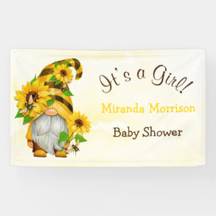 Lona Cute Gnome Sunflowers Bebe Baby Shower
