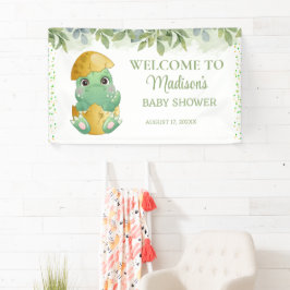 Lona Cute Green Dinosaur Boys Baby Shower