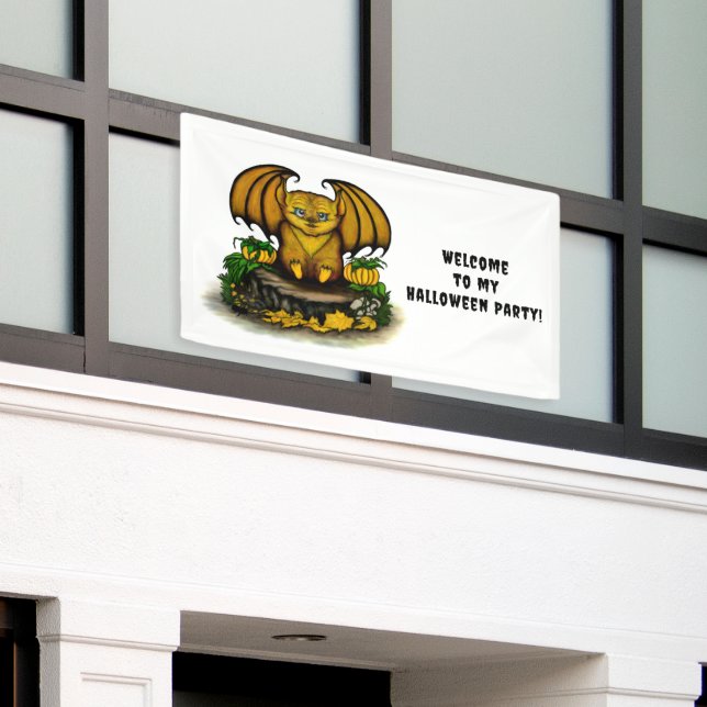 Lona Cute Halloween Bat (Edificio exterior)