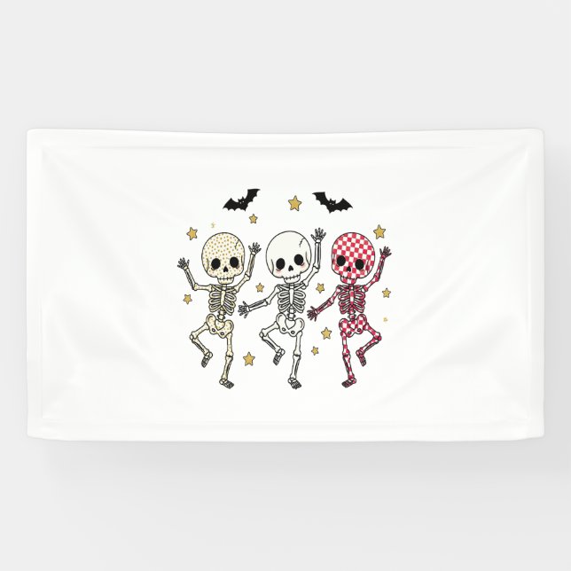 Lona Cute Halloween Dancing Skeletons (Horizontal)