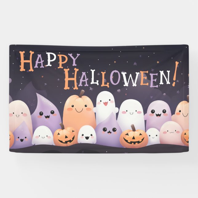 Lona Cute Halloween Kawaii Ghost (Horizontal)