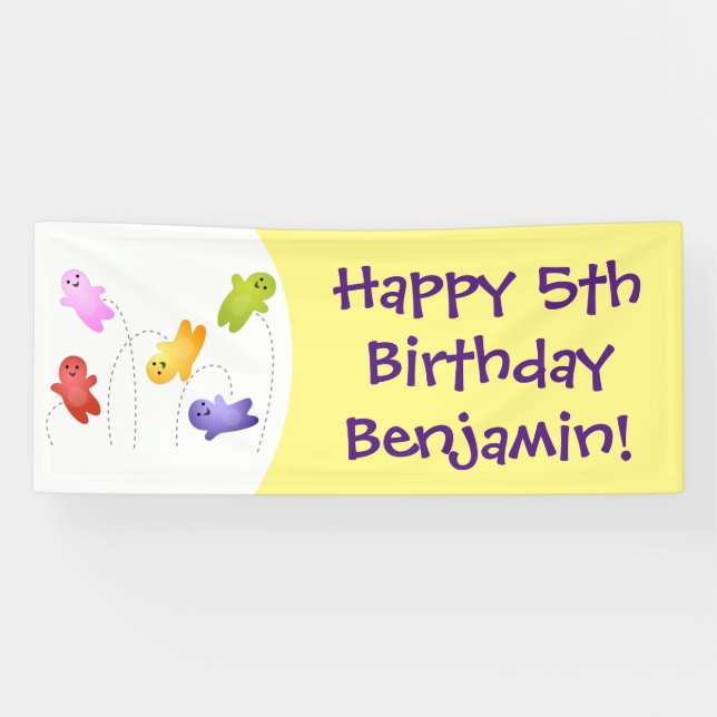 Lona Cute jelly bebés dulces personalizado (Horizontal)