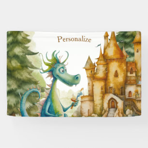 Lona Cute Knight Dragon Castle Birthday Party Kids