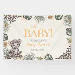 Lona Cute Leopard Cub Yellow Baby Shower