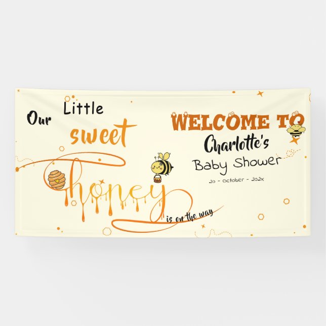 Lona Cute Little Sweet Dripping Honey Baby Shower (Horizontal)