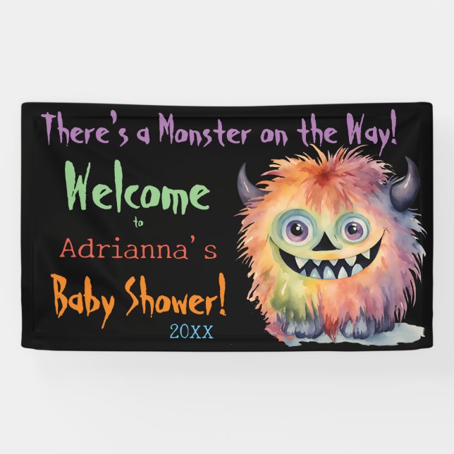 Lona Cute Monster Baby Shower (Horizontal)