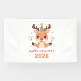 Lona cute new year party banner 2026