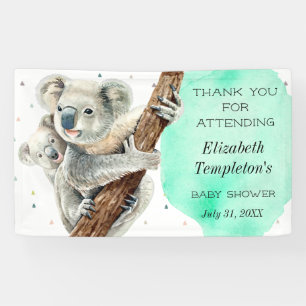 Lona Cute Oso de Koala es un niño Verde azulado Baby S