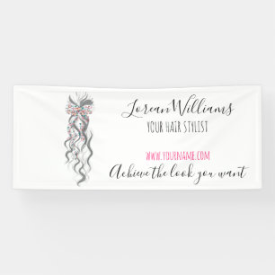 Lona Cute Pastel Bride Wavy Hairstyle Salón de pelo Flo