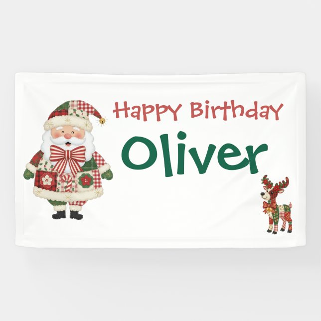 Lona Cute Personalized Santa Christmas Holiday (Horizontal)
