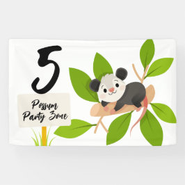 Lona Cute Possum Party Zone Custom Age Number