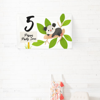 Lona Cute Possum Party Zone Custom Age Number