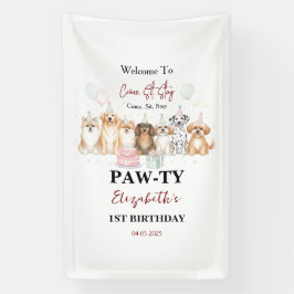 Lona Cute Puppy Dog Boy 1st Birthday | Pawty Time First