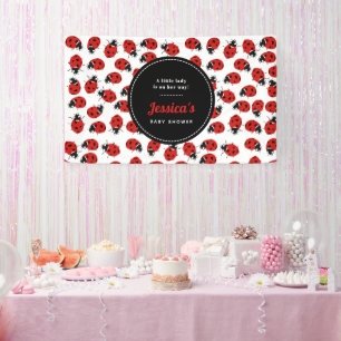Lona Cute Red Ladybug Baby Shower Chica