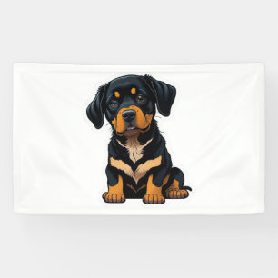 Lona Cute Rottweiler - Regalos para los dueños de perro