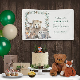 Lona Cute Rustic Woodland Animals Baby Shower