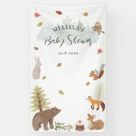 Lona Cute Rustic Woodland Forest Animals Baby Shower