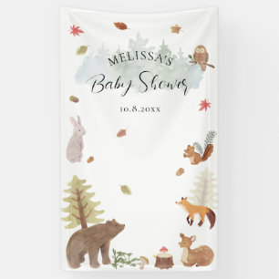 Lona Cute Rustic Woodland Forest Animals Baby Shower