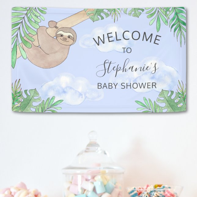 Lona Cute Sloth Baby Shower (Subido por el creador)
