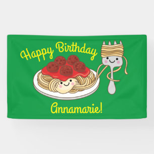 Lona Cute Spaghetti Kids Birday Fiesta Kawaii