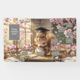 Lona Cute Squirrel Teacher Appreciation Photo Banner
