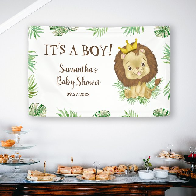 Lona Cute tema de Baby Shower del Rey León es un chico (Subido por el creador)