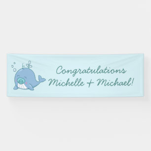 Lona Cute Whale Baby Shower Kawaii Boy Blue