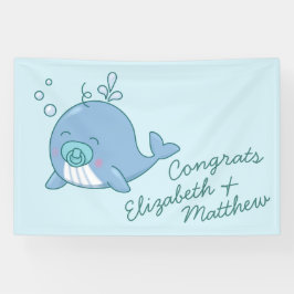 Lona Cute Whale Baby Shower Kawaii Boy Blue