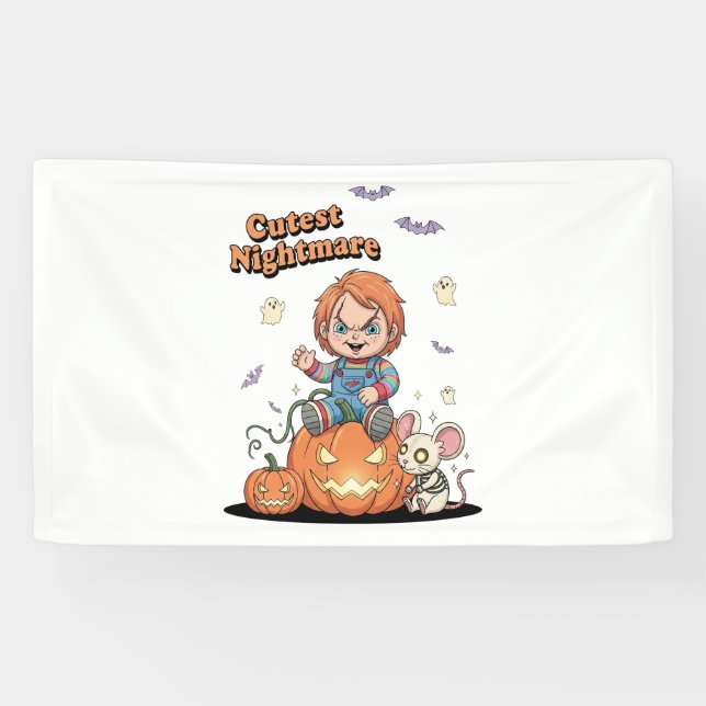 Lona Cutest Nightmare Chucky Halloween (Horizontal)