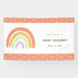 Lona Cuto arcoiris Baby Shower elegancia simple