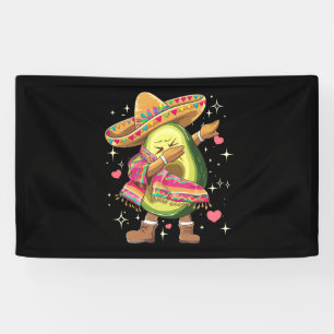 Lona Dabbing Aguacate Cinco De Mayo Divertido Poncho Me