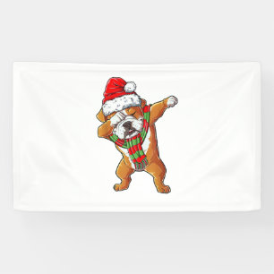 Lona Dabbing Bulldog inglés Santa Navidades Regalos a l