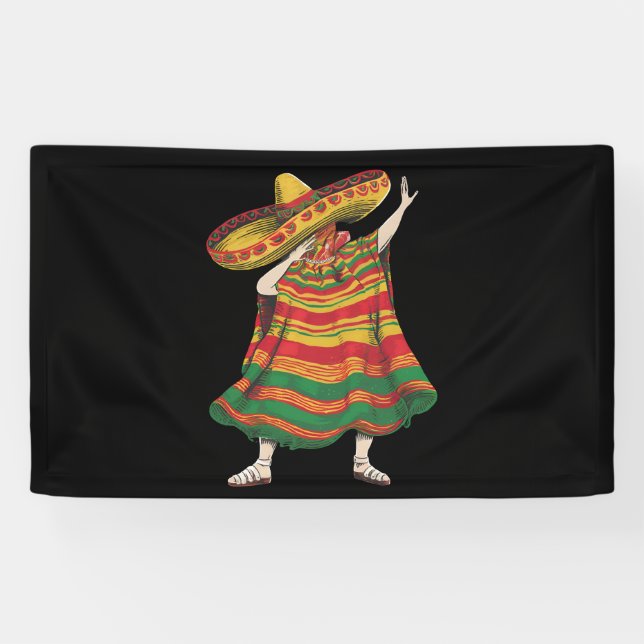 Lona Dabbing Mexican Poncho Cinco De Mayo Fiesta Fiesta (Horizontal)