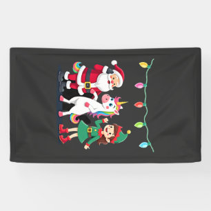 Lona Dabbing Santa Elfo Unicornio Navidad Niños Chicos